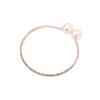 Moda Europea y Americana Transfronteriza Más Vendido Joyería de Novia Elegante Brillante Diamante Perla Pulsera de una Sola Fila Pulsera Venta al por Mayor en Stock