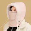 Gorro de Invierno Lei Feng para Hombres y Mujeres, Ciclismo al Aire Libre, Vehículo Eléctrico, Gorro de Algodón Resistente al Frío y al Viento con Forro Polar Engrosado para Esquí en el Noreste