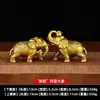 Enfeite de Elefante da Sorte em Latão, Estatueta de Elefante com Moeda Auspiciosa, Elefante Absorvente de Água, Elefante Florido, Decoração Decorativa para Casa e Escritório