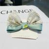 Grampo de Cabelo Laço Borboleta de Gaze Florido Mori Feminino de Alta Qualidade Doce Redutor de Idade Parte Traseira da Cabeça Top Elegante Novo Estilo