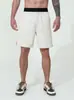 Shorts Esportivos Masculinos de Verão Respiráveis de Secagem Rápida Casuais Fitness Corrida Calças Largas Elásticas Cor Sólida Roupas Masculinas
