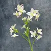 Orquídeas de seda artificial, serigrafiadas, para decoración de escenas de boda, decoración del hogar, arreglo de orquídeas de 4 esquinas, flores artificiales hechas a mano, al por mayor