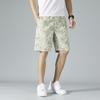 Pantalones Deportivos Casuales de Algodón Puro de Verano Transfronterizo para Hombre, Pantalones Cortos de Playa Delgados Rectos Sueltos Camuflaje Pantalones Medios