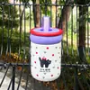 Termo Infantil de Acero Inoxidable 316 con Popote, Taza Doble para Beber, Taza de Regalo Año del Dragón, Taza de Agua Grabable, Tetera para Mujer