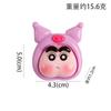 Novo cartão grande desenho animado cross-dressing giz de cera Xiaoxin resina acessórios telefone celular shell hairpin cocar geladeira adesivo
