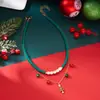 Navidad Europea y Americana Transfronteriza Joyería Feliz Moda Femenina Árbol de Navidad Muñeco de Nieve Arcilla Suave Collar Navideño de Doble Capa
