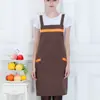 Uniformes de Trabalho para Supermercado Estilo Coreano Moderno Frutaria Restaurante Cyber Café Garçom Avental Publicitário com Logo Impresso e Bordado Personalização