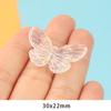 Acessórios de borboleta cor mágica folha partícula pingente diy brincos artesanais acessórios para o cabelo material epóxi caso de telefone diy
