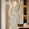 Panel de pared de fondo integrado GRG, adecuado para apartamentos y espacios pequeños, diseño ligero y delgado, con un panel de yeso de pared aerodinámico