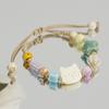 Pulseira Tecida de Cerâmica Jingdezhen para Mulheres Sensação de Alto Padrão Novo Estilo Chinês Literário Melhor Amiga Estilo Mori Estilo Antigo Corda de Mão Presente