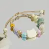 Pulsera de Cerámica Kapibala Jingdezhen Hilo de Mano con Perlas de Porcelana Cuerda de Mano Tejida con Cuentas Retro Cuerda de Mano para Pareja Estudiante Mujeres Venta al por Mayor