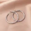 Pendientes Largos de Plata 925 con Cierre de Mariposa para Mujer, Pendientes de Lujo Ligero de Gama Alta con Sentido del Diseño, Pendientes de Aro de Nicho, Aro Exagerado para Rostros Cuadrados y Redondos