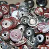 Espaciador Grande Negro Mate y Ágata Roja para Joyería DIY con Cuentas y Accesorios para Cuentas de Cintura, Espaciador con Hebilla de Seguridad