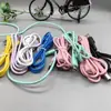 Cabo de dados de borracha macia tipo Macaron para Apple V8 Android tipo millet type-c linha de carregamento rápido 1A