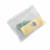 Bolsa pequeña con cierre de cremallera esmerilado horizontal para cosméticos de viaje, accesorios y artículos pequeños, transparente para almacenamiento separado, disponible para envío directo