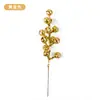 Venta al por mayor transfronteriza 12 piezas bola de purpurina fruta navideña tallo duro fruta roja decoraciones navideñas accesorios para árbol de Navidad suministros navideños