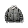 Timachine Retro Americano Street Tendência Gola de Pelo Algodão Inverno Roupa Externa Masculina Solta Jaqueta de Voo My130
