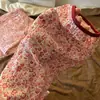 Pijama de gasa de algodón para mujer, nuevo otoño 2026, dulce estampado floral, se puede usar afuera, manga larga, pantalón largo, ropa para el hogar, conjunto de talla grande