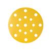 Disco de Polimento Flocado Amarelo de 6 Polegadas com 8 Furos, Lixa Redonda de Apoio para Lixamento a Seco de 5 Polegadas com 8 Furos, Lixa Flocada de 125mm