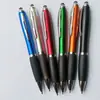 Caneta Cabaça de Plástico Caneta Esferográfica Touch Pen de Óleo Médio Logo Multicolorido Opcional Papelaria Caneta Esferográfica Caneta Publicitária Logo