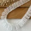 Branco plissado acessórios de renda jardim de infância cortina decorativa feita à mão diy cinto de renda de tecido diy