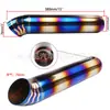 Tubo de Escape Modificado para Carro Grelhado de Aço Inoxidável Azul Tubo de Admissão 67-76mm Tambor de Escape Reto de Aço Inoxidável Preto Dourado Tubo de Saída