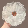 Goma para el pelo de encaje francés, un accesorio para el cabello de alta gama para mujer, perfecto para crear un moño o una cola de caballo elegante. Es un coletero delicado y elegante, disponible en tamaño grande