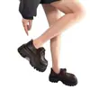 Zapatos de plataforma de suela gruesa para mujer, nueva colección otoño 2026, estilo JK retro británico, mocasines de plataforma con cordones versátiles