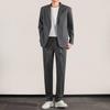 Terno Casual de Negócios Pequeno terno Masculino Moda Primavera 2024 Duffy Bonito Versão Coreana Sensação Não Amassa Cor Sólida Terno