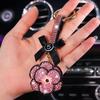 Pingente Criativo de Chaveiro de Carro Cravejado de Diamantes Desenho Animado Fofo Pingente Versátil Universal Moda Camélia Cravejado de Diamantes Modelo Deusa
