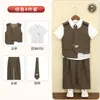 Ropa Formal Infantil Primavera Nuevo Estilo Conjunto de Chaleco para Padrino Flores Traje para Actuación de Piano Traje de Presentador Show Niños Traje Pequeño