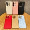 Funda para Teléfono OPPO Reno13pro Flor de Camelia Adecuada para FindX8U Anillo Metálico Cuero Reno12 Funda Protectora