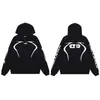 Hellstar Transfronteiriço Retro Americano Hellstar Calças Casuais High Street Soltas Moletom com Capuz Masculino e Feminino Conjunto