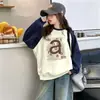 Sudadera para niña para primavera y otoño, ropa infantil elegante, suéter cálido con forro polar para bebé, sudadera de moda para salir