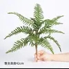Sensación al tacto hierba persa colgante hojas grandes de helecho decoración de pared simulación pared de fondo de planta verde estilo bosque paisajismo helecho plantas falsas