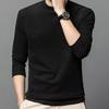 26 Estilos de Otoño e Invierno Cuello Alto Doble Cara Polar Térmico Invierno Nuevo Ropa Exterior para Hombre Capa Base Camiseta de Manga Larga Corte Ajustado Versátil
