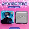 ¡Guau, Insignias Cuadradas de Hojalata, Insignias Doble Brillo Grabadas con Láser Personalizadas, Insignias de Mercancía de Celebridades de Anime Hechas a Medida