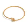 Brazalete abierto de acero inoxidable para mujer, moderno y sencillo, accesorios para joyería hechos a mano DIY al por mayor