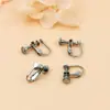 Pendientes al por mayor tornillo de cabeza plana de 3 mm clip para oreja joyería sin perforar acero inoxidable 316 pendientes adhesivos convertidor de clip para oreja