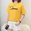 Ropa de Tallas Grandes para Mujeres de Mediana Edad y Mayores, Nueva Camiseta de Manga Corta para Mujeres de Tallas Grandes, Adelgazante para 120 kg, que Oculta el Vientre, Top para Rejuvenecer la Apariencia