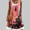 Vestido transfronterizo para mujer, verano, alta gama, impresión digital 3D, único, hermoso, falda corta, talla grande, vestido para mujer, venta al por mayor