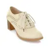 Sapatos femininos brogue com cadarço, tamanho grande, 2018, dropshipping A-8