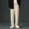 Calças Western Pequenas Calças Curtas Masculinas Primavera e Outono Calças Casuais Retas Calças Masculinas Abanando Perna Larga All-match Moda Terno Preto