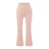 Pantalones de yoga deportivos acampanados de cintura alta, largo 7/8, nuevo estilo verano 2026, leggings casuales elásticos ajustados de color liso para mujer