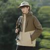 Conjunto de Tres en Uno Desmontable Repelente al Agua para Hombre y Mujer Otoño e Invierno Chaqueta de Terciopelo Gruesa Cortavientos e Impermeable