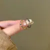 Anillo de Zirconia Arcoíris con Diamantes Completos para Mujer, Anillo Abierto Ajustable de Nicho de Lujo Ligero, Anillo Versátil para Dedo Índice que No se Desvanece al por Mayor