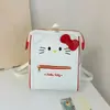 Mochila de Ombro Portátil de Pelúcia Gatinho Hello Kitty Coração de Menina Mochila Fofa de Rua Presente