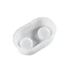 Molde de Yeso de Resina de Cristal de Amapola Oval Luna Corazón Hexágono Portavelas Molde de Silicona