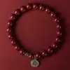Atacado de Fábrica Pulseiras de Cinábrio de Alto Teor, o Ano do Cavalo do Zodíaco, a Divindade Guardiã do Ano, Pulseiras de Areia Dourada Roxa para Homens e Mulheres, Dropshipping para E-commerce