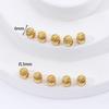 Miçangas Espaçadoras Flor de Seis Pétalas Banhadas a Ouro Real 18K que Preservam a Cor com Furos Horizontais, Miçangas que Preservam a Cor Cobertas com Ouro, Miçangas Soltas, Acessórios para Pulseira DIY D139